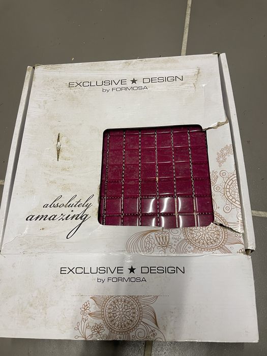 Mozaika szklana  30x30 różowa