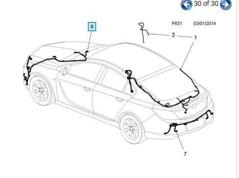 Wiązka czujników parkowania przód Opel Insignia