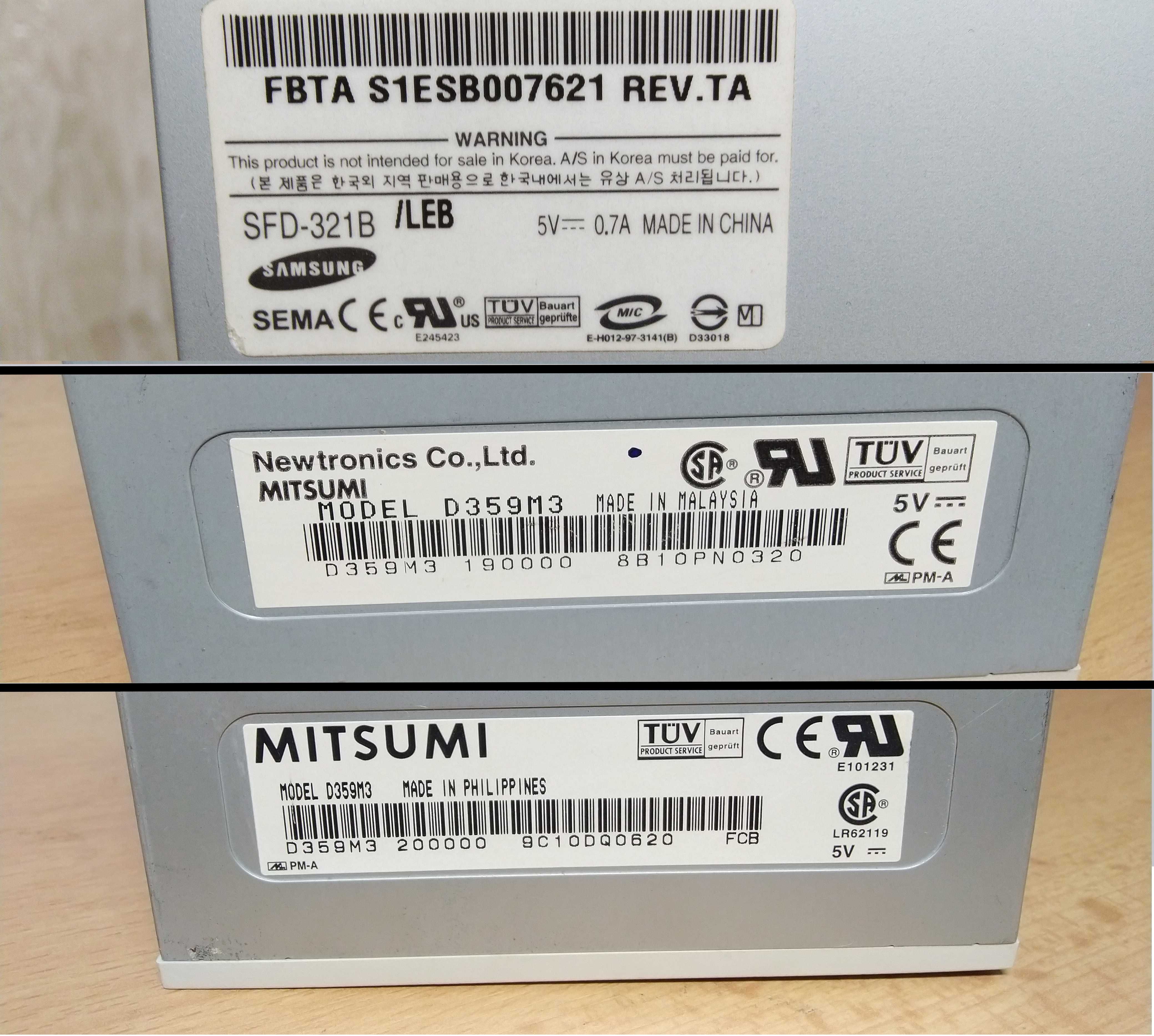 Привод DVD-R+RW для ПК та ноутбука Floppy Disk Drive FDD