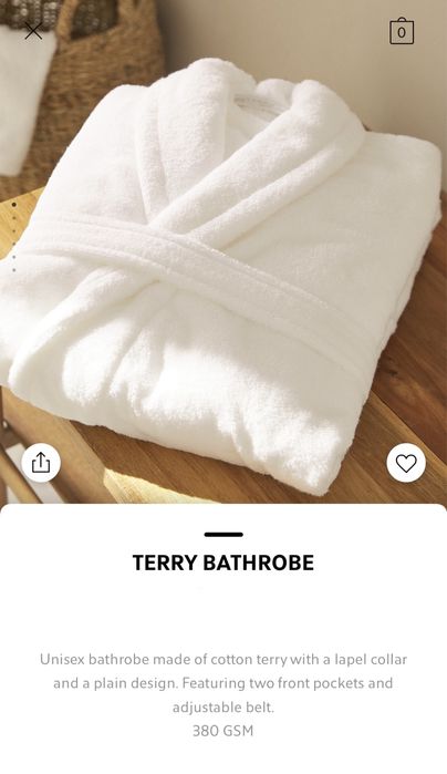 Roupão Algodão Turco Zara Home NOVO