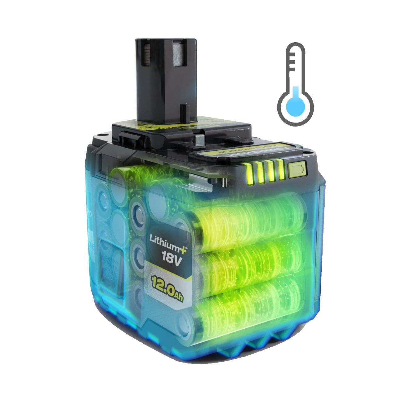 Акумулятор Ryobi ONE+ RB18120T High Energy Lithium+ 18В 12А·год