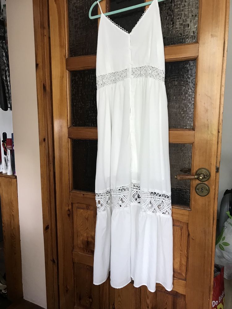 Letnia biała sukienka  boho z haftem r. M Butik