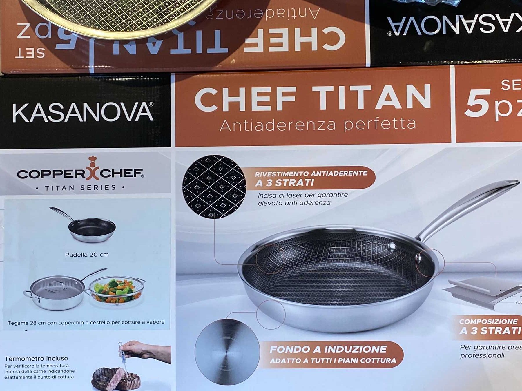 Kasanova Chef Titan 5 pz. - Набір.  анти-пригарним покриттям,