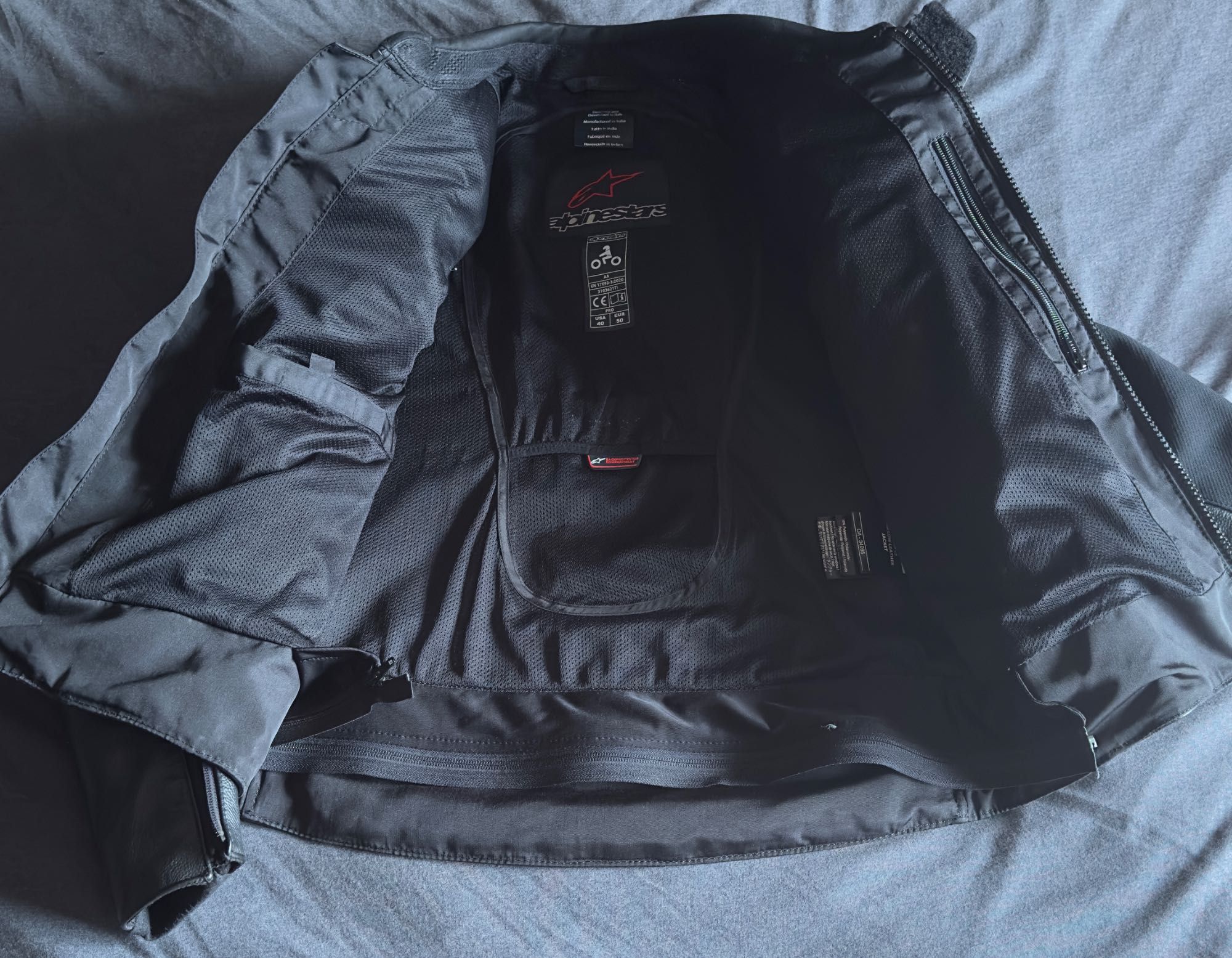 Casaco Mota Alpinestar FASTER v2 airflow Black