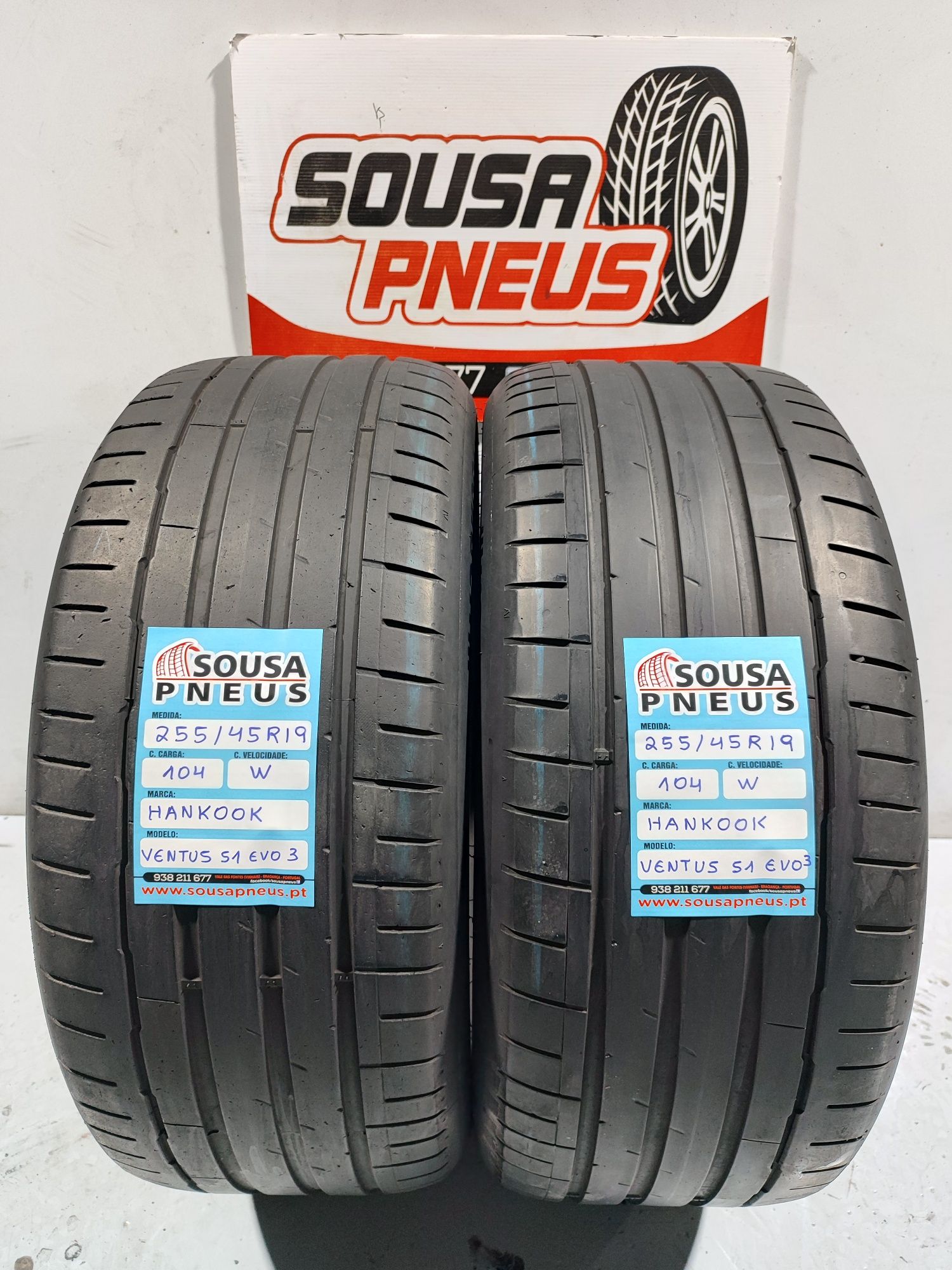 2 pneus semi novos 255-45R19 Hankook - Oferta dos Portes