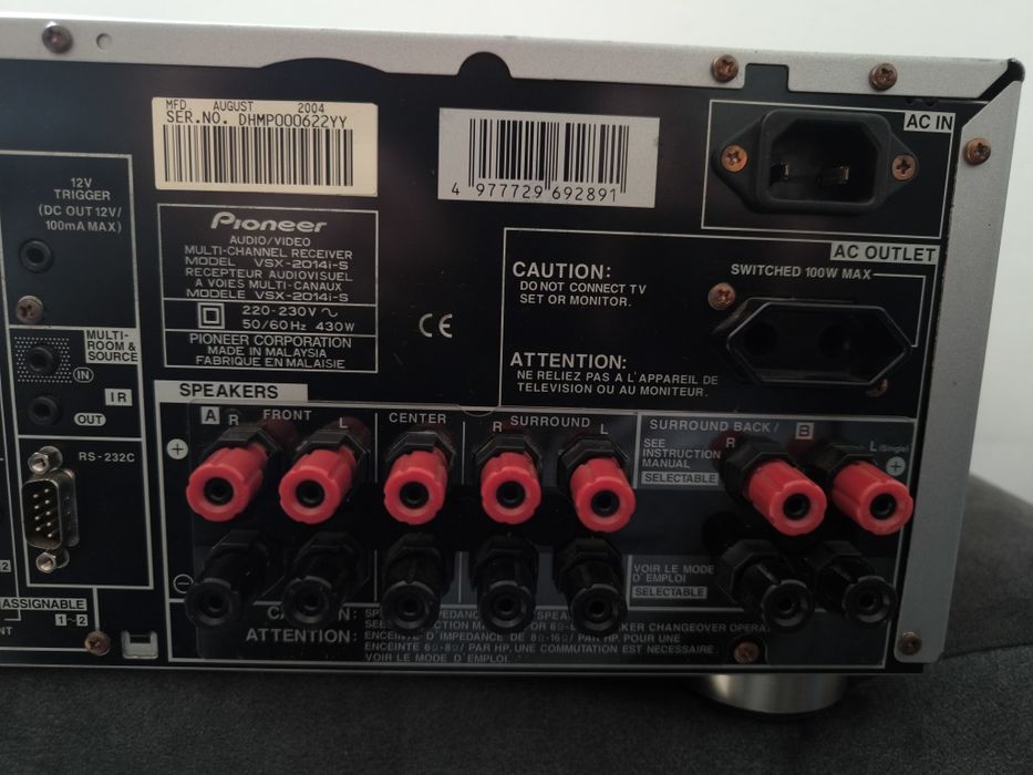 Pioneer VSX-2014i-S | Amplituner 7.1 | mocny sprzęt