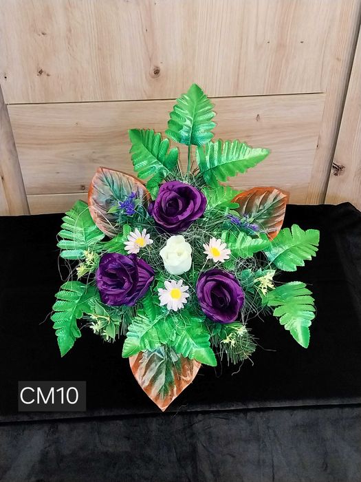 Stroik na grób cmentarz kompozycja kwiaty wiązanka MAŁA