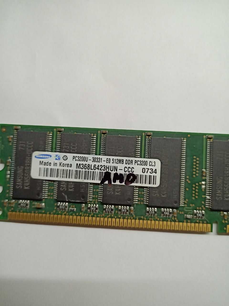 Оперативная память DDR1 SAMSUNG PC3200U-30331-EO 512mb cl3