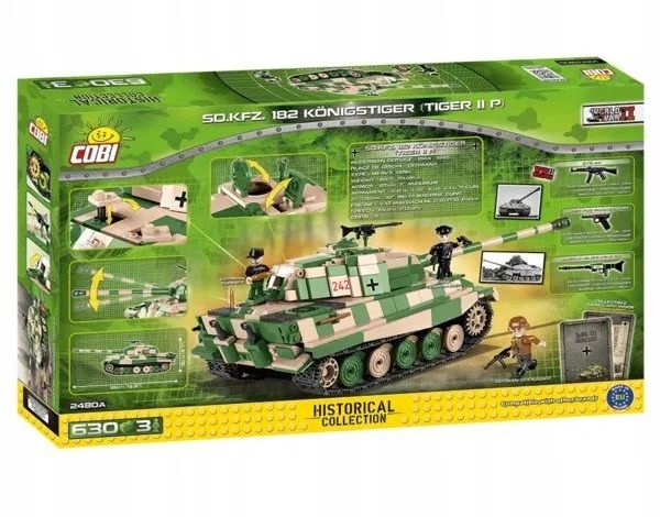 Czołg Klocki COBI Small Army sd.Kfz 182 Konigstiger 2480A 630 elem