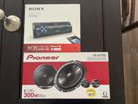 Rádio Sony e Colunas Pioneer - NOVO