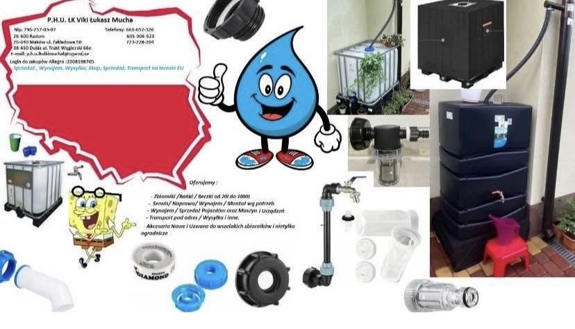 Beczka 60L Nowa 85zł biala lub niebieska