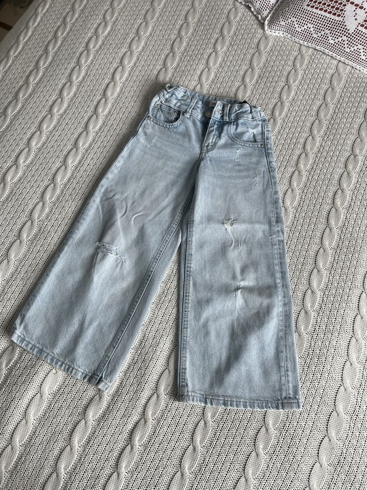 Jeansy dzwony Wide leg Zara r. 116 dla dziewczynki