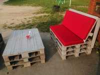 Poduszki czerwone na palety 6 szt poduchy ogrodowe KOMPLET na 3 ławki