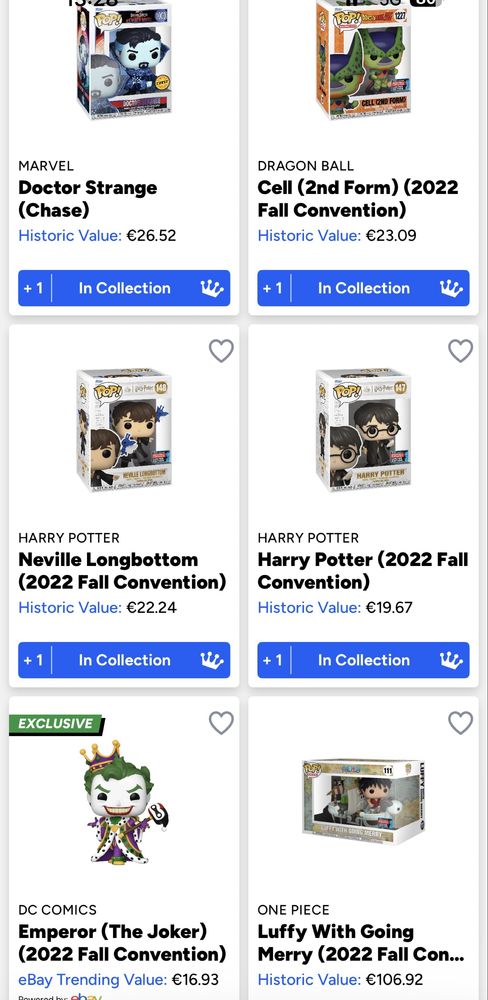 Coleção de Pop Figures