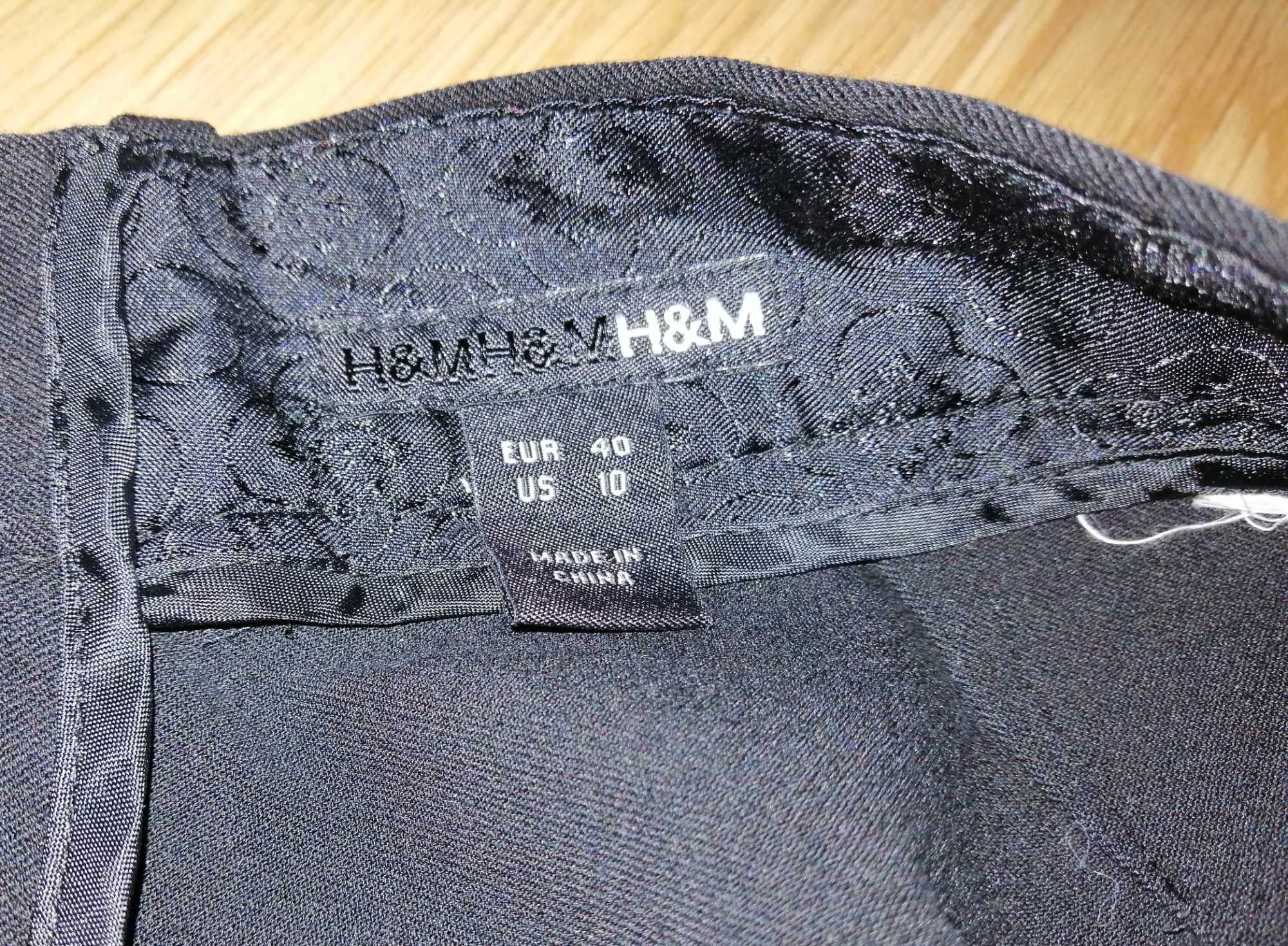 Calças Pretas Tecido H&M: Tam 40