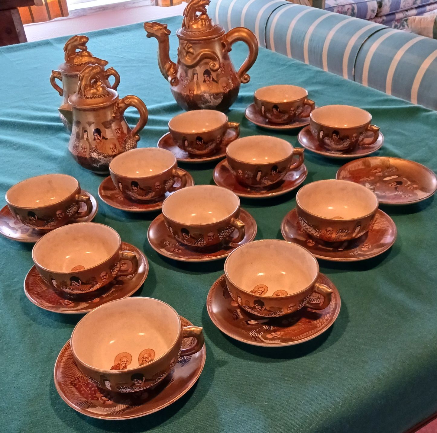 Serviço de chá chinês muito antigo