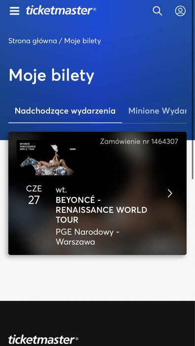 3 bilety na Beyoncé w Warszawie 27.06