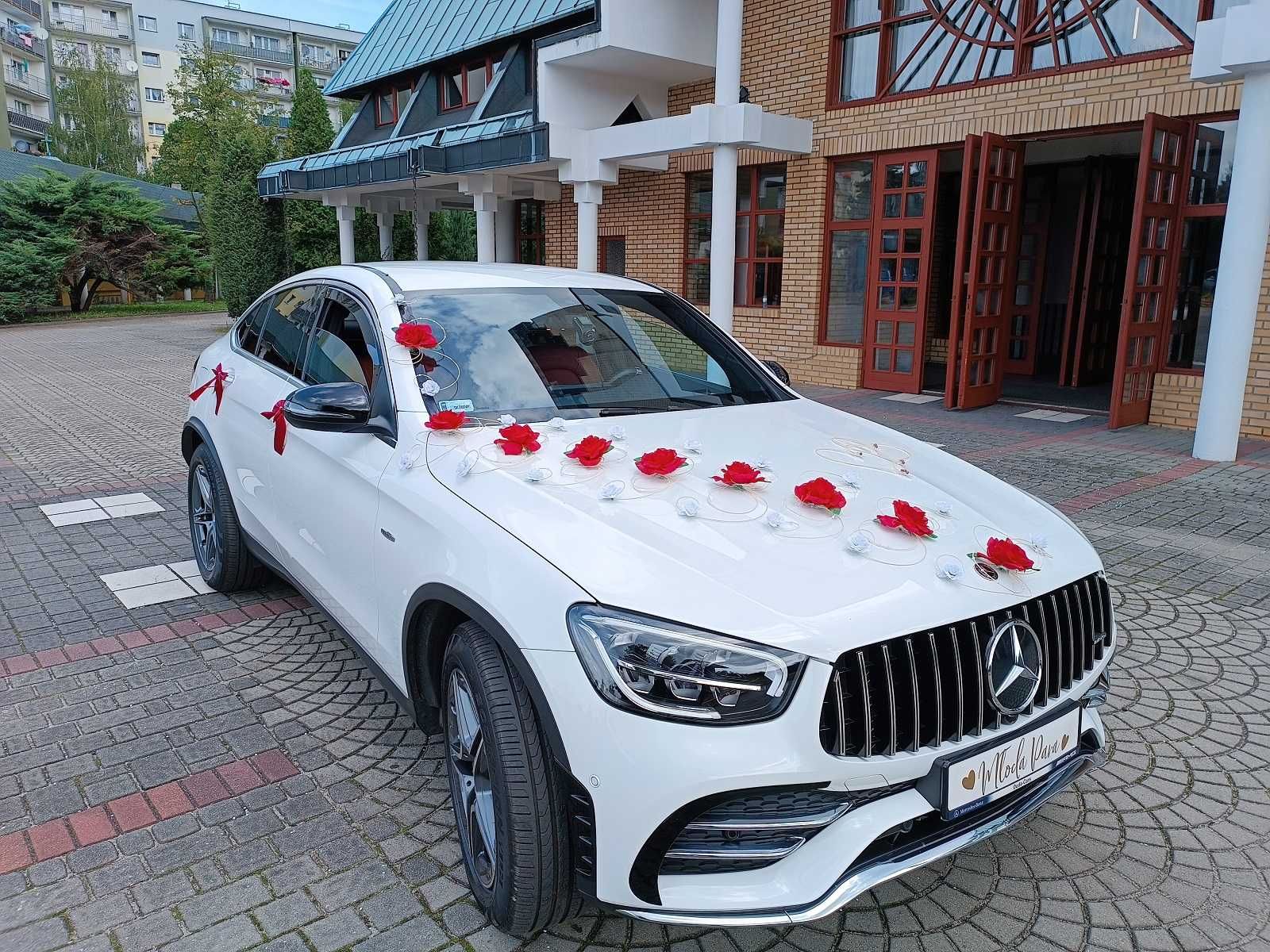 Samochód, auto do ślubu. Mercedes GLC Coupe  pakiet AMG.