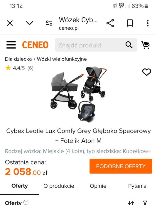 3 w 1 wózek Cybex