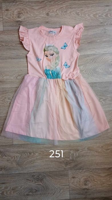 Sukienka 128-134 Elsa brzoskwiniowa