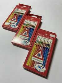 3 caixas de 24 lápis de cor Faber-Castell