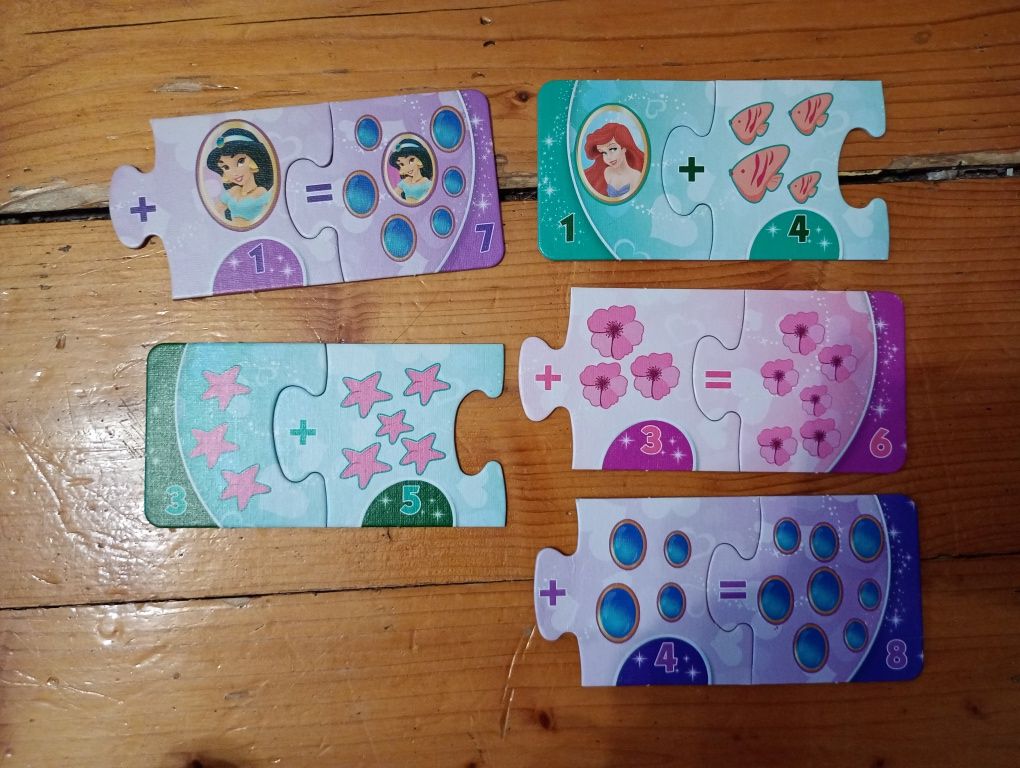 Disney księżniczki puzzle edukacyjne- Już liczę!- nauka dodawania