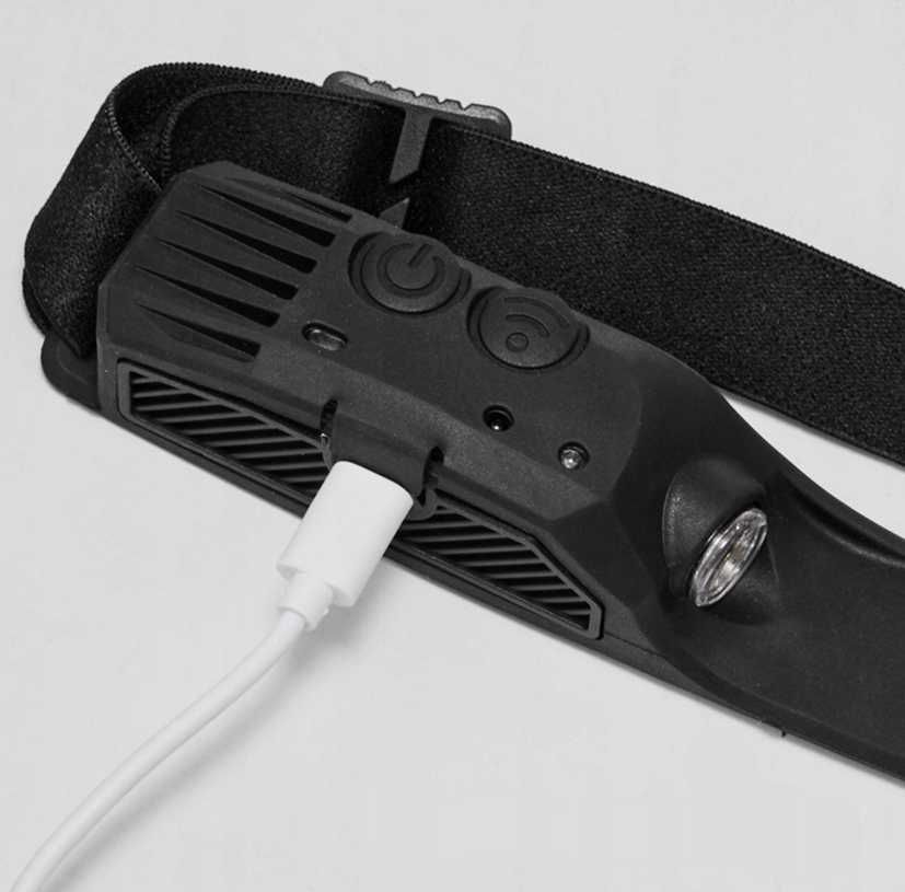 LATARKA CZOŁOWA CZOŁÓWKA LED akumulatorowa USB czujnik ruchu