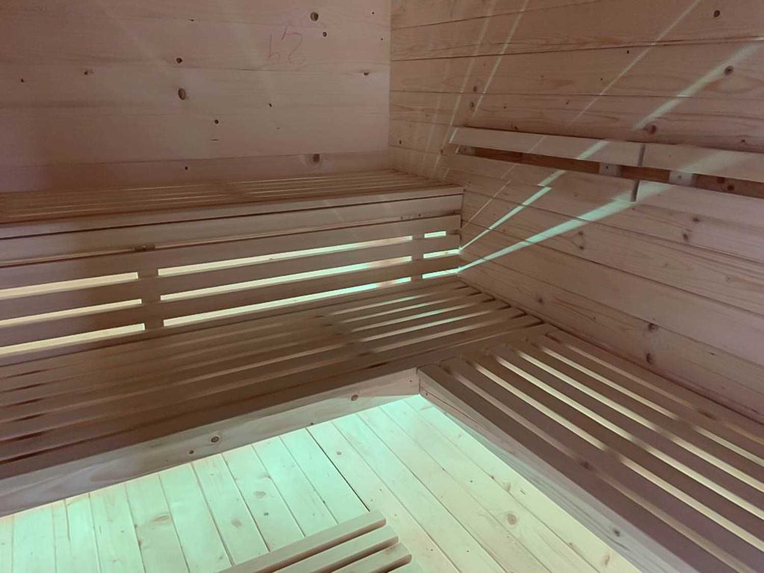 Sauna Ogrodowa Drewniana Kwadro Beczka 200cm Sauna Fińska Domek Bania