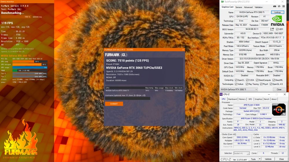 Игровой ПК + монітор та подарунки. Ryzen 5 5600/ RTX 3060ti/ 32GB