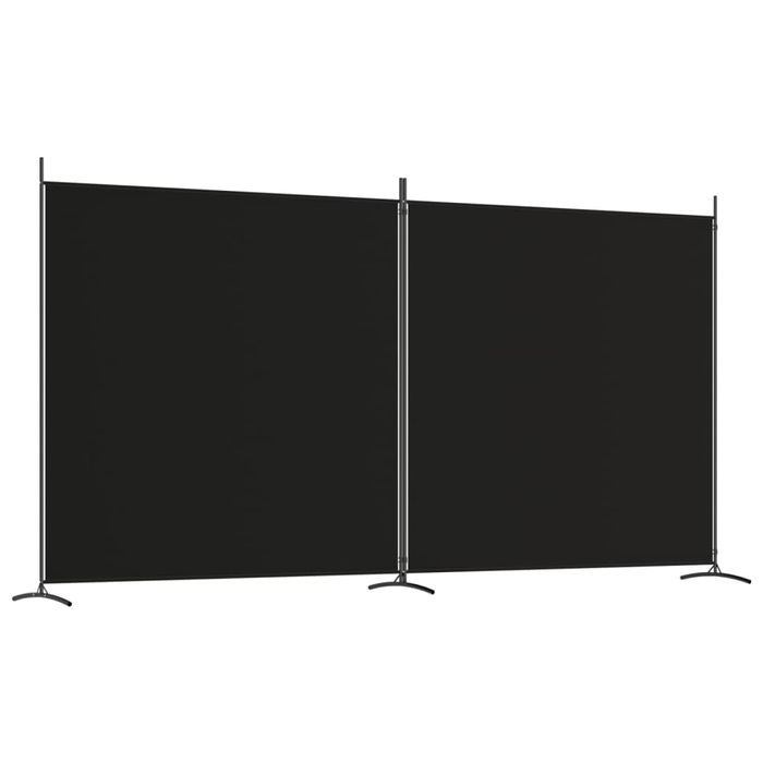 Vidaxl Parawan 2-Panelowy, Czarny, 348 X 180 Cm, Tkanina