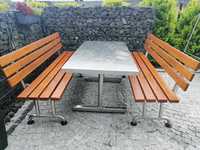 Stół i ławki zestaw ogrodowy