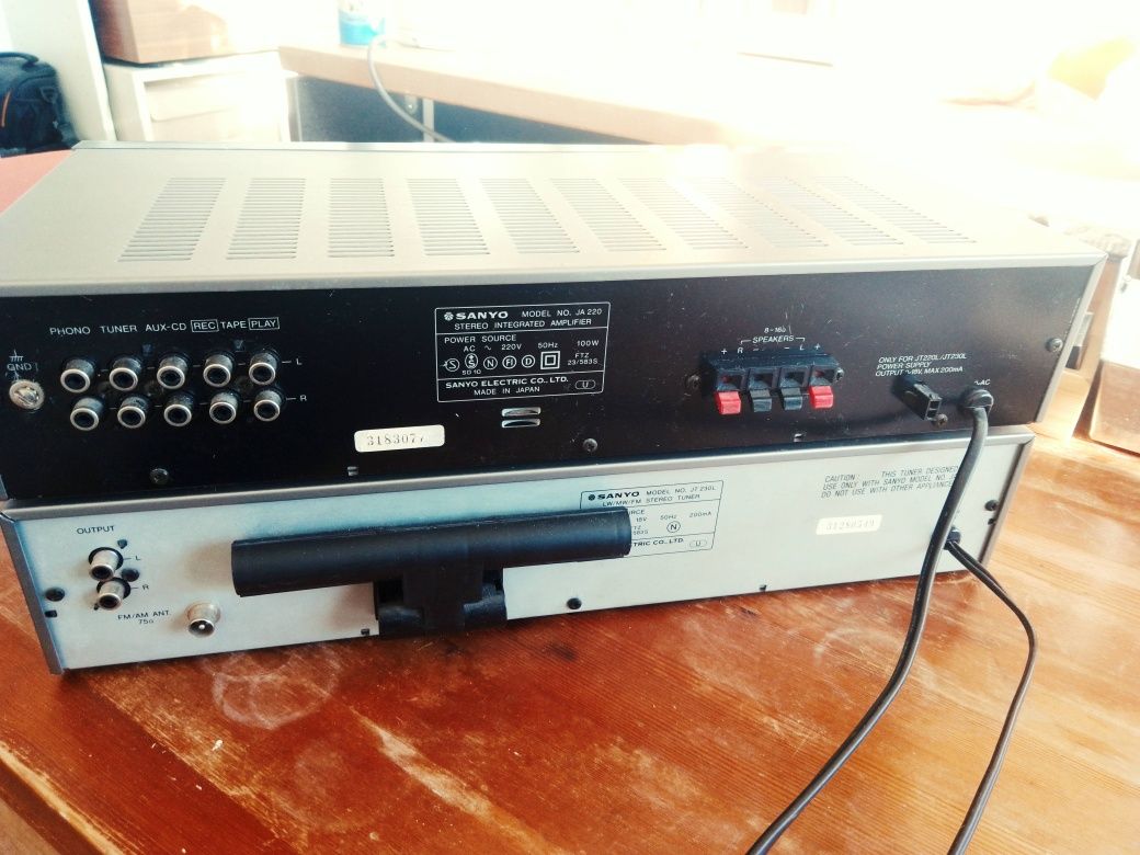 Sanyo JA220 JT230L Tuner i Wzmacniacz Zestaw