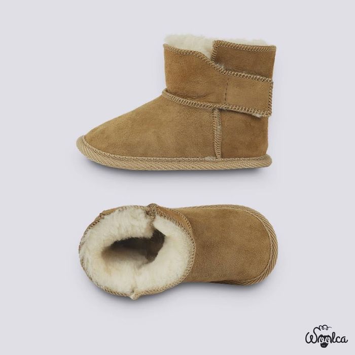 Oryginalne kapcie/bambosze Woolca z wełny merino r. 19/20 outlet