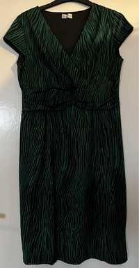 Letnia czarno zielona sukienka rozmiar M