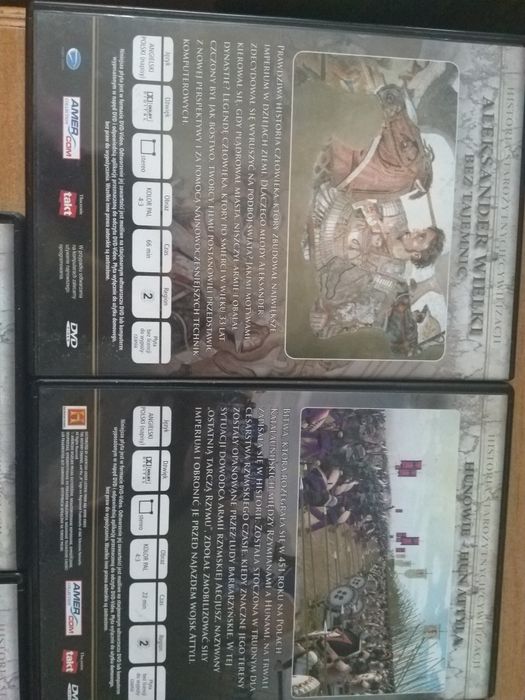 Historia starożytnych cywilizacji Seria dvd Hunowie Pompeje Meksyk