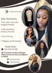 Professional frontal lace installation+ Raw human hair wigs and bundle