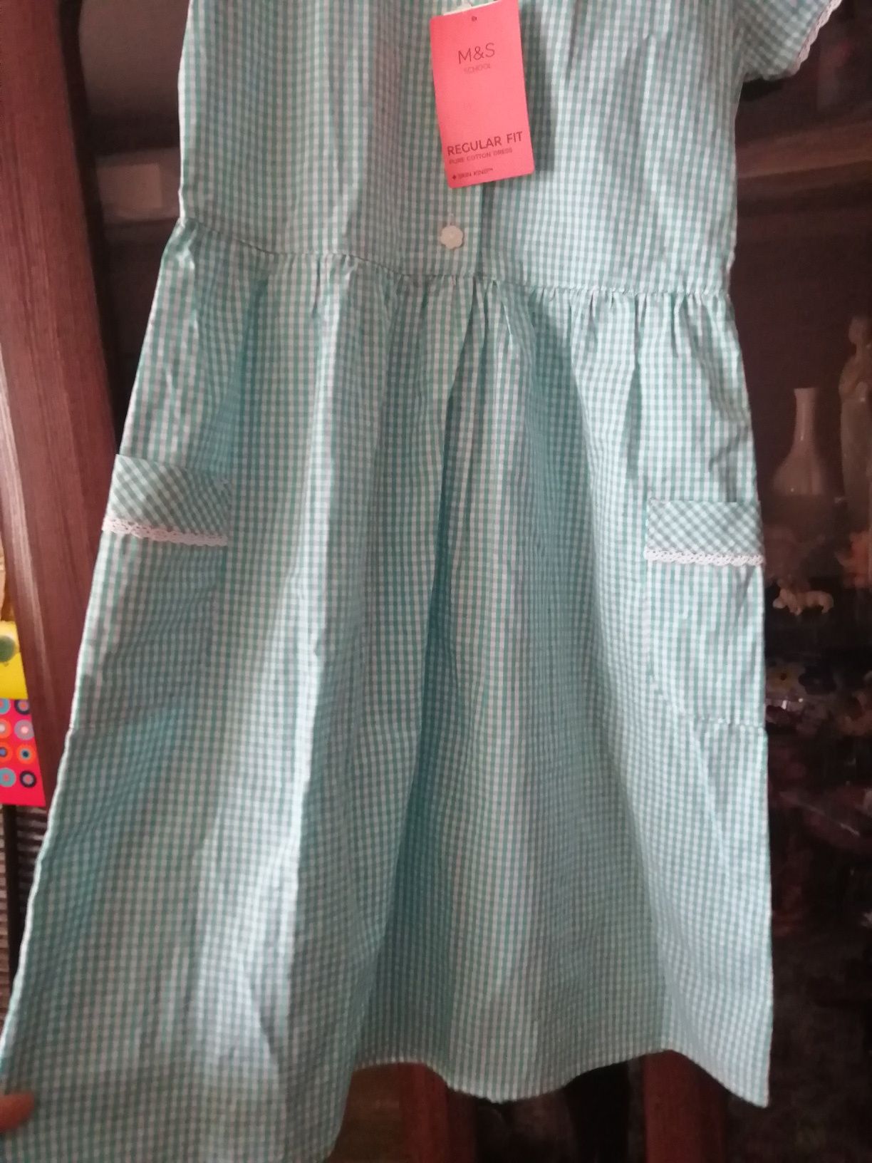 Новое платье сарафан M&S для школы на девочку 8-9 лет, р. 140,146