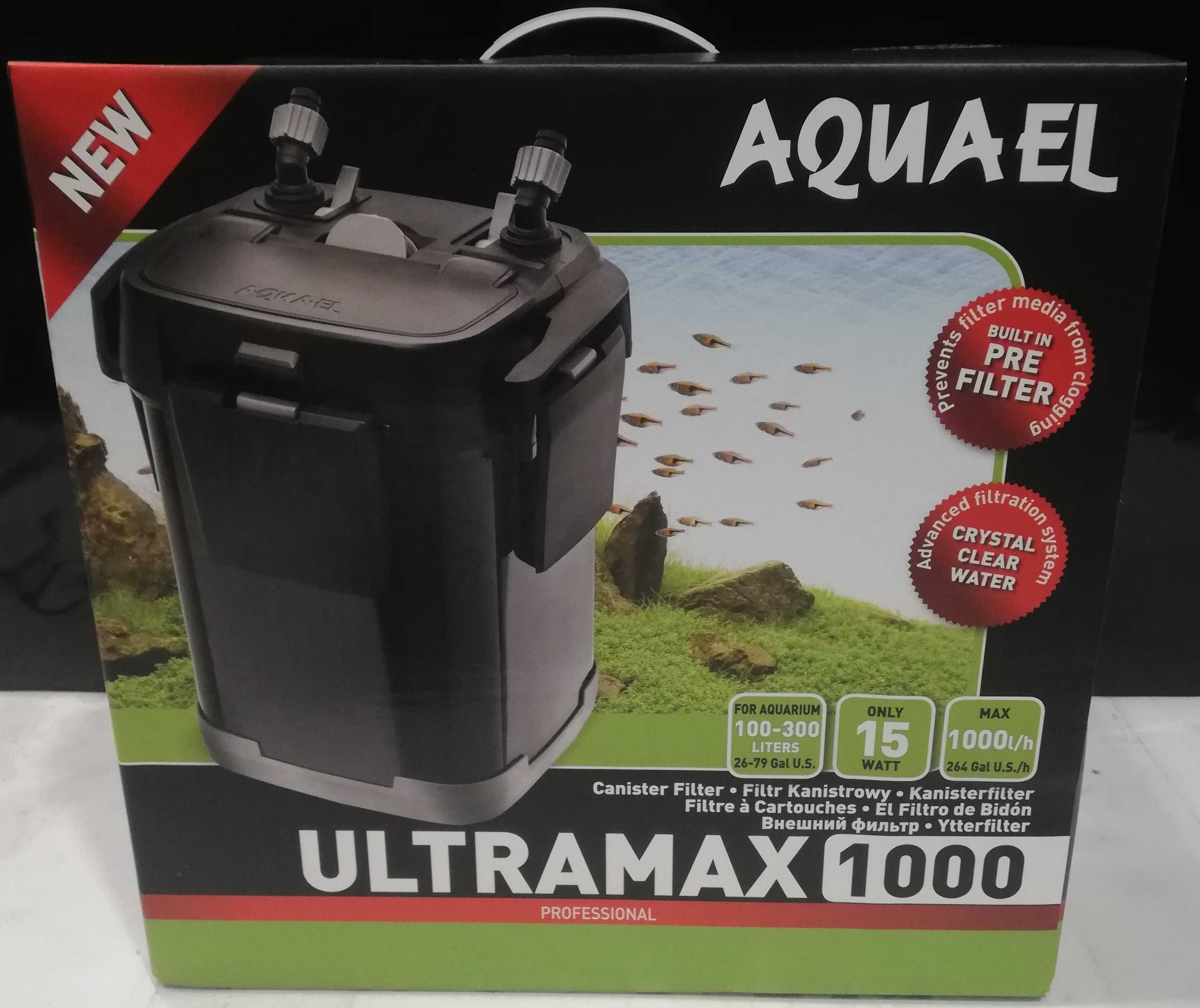 Aquael ULTRAMAX 1000 - Filtr Kubełkowy z prefiltrem - AQUASZOP