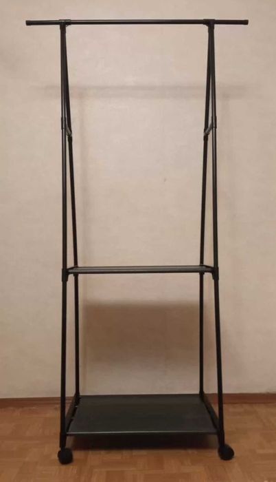 Вішалка стійка на колесах розбірна стійка для одягу в кімнату