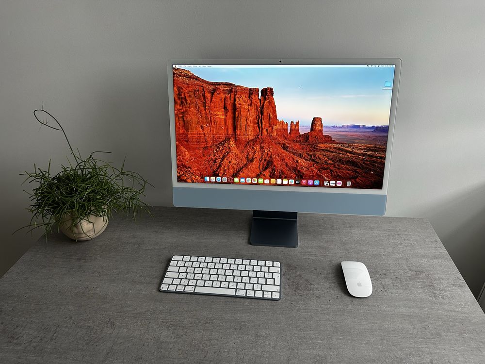 apple iMac 24 cale 2021 M1 niebieski