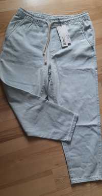 ZARA spodnie easy denim jeansy XL NOWE