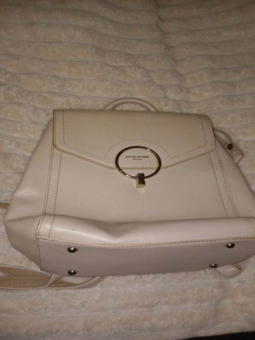 Стильний бежевий рюкзак David Jones Paris з еко-шкіри