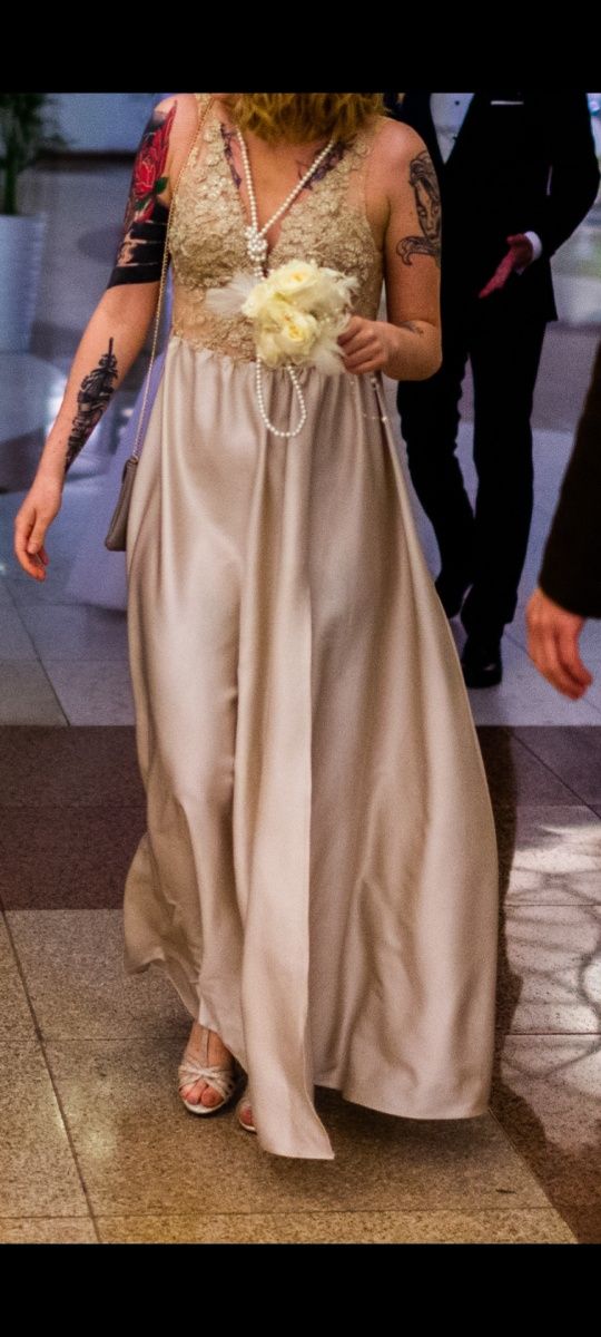 Suknia sukienka wieczorowa poprawinny świadkowa impreza glamour gatsby