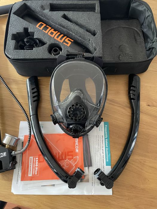 SMACO Mini butla do nurkowania 0,5l + maska pełnotwarzowa + pompka