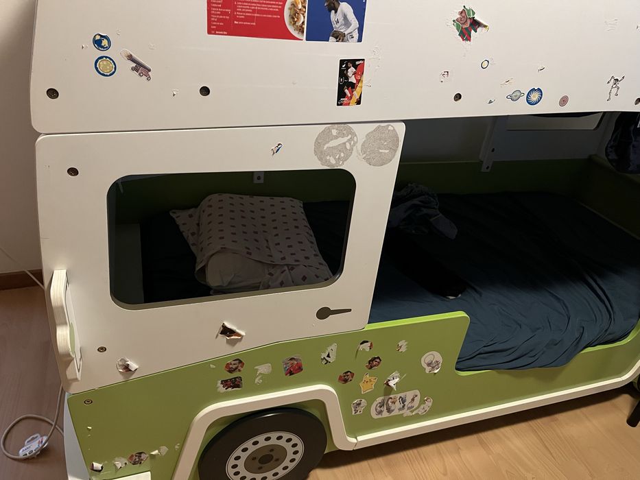 Cama beliche de criança- autocarro