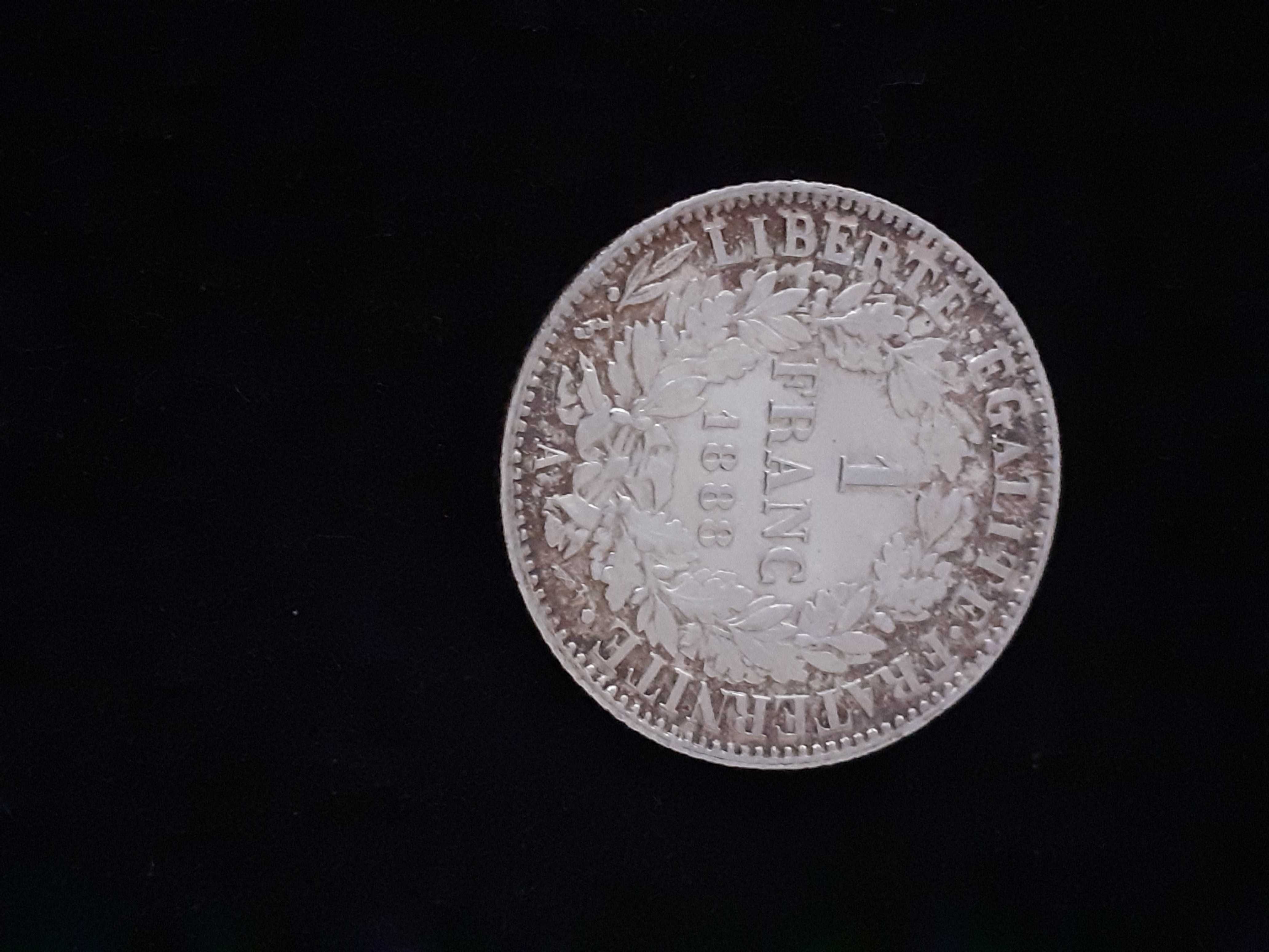 2,50 escudos de 1964 rara- 1 Franc francês de 1888 bonita patine