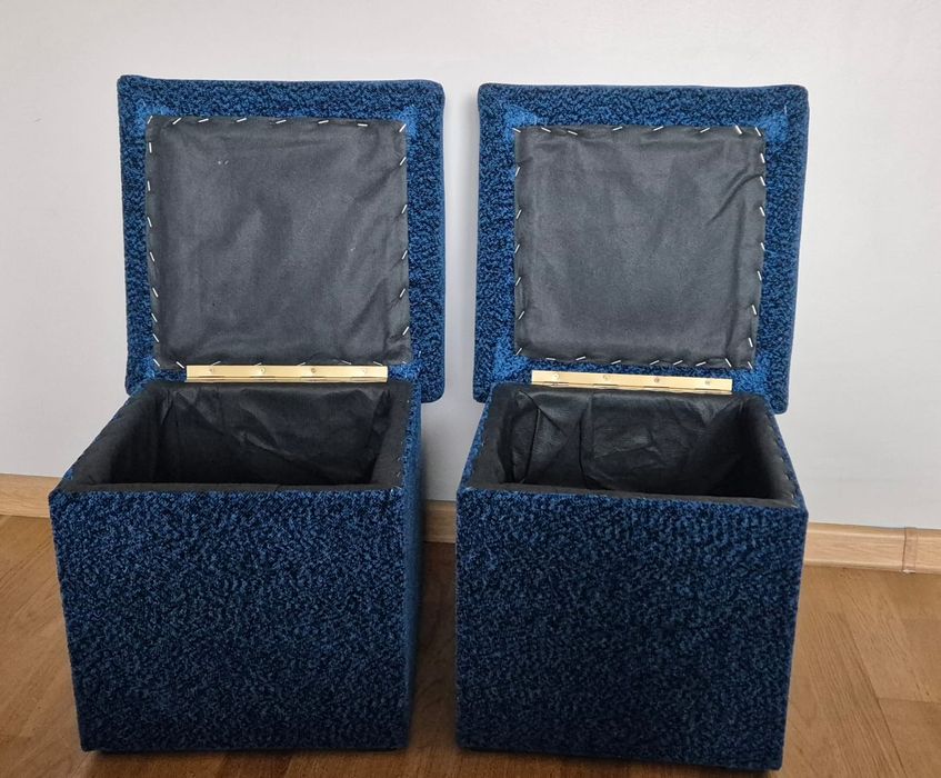 2x pufy zschowkiem