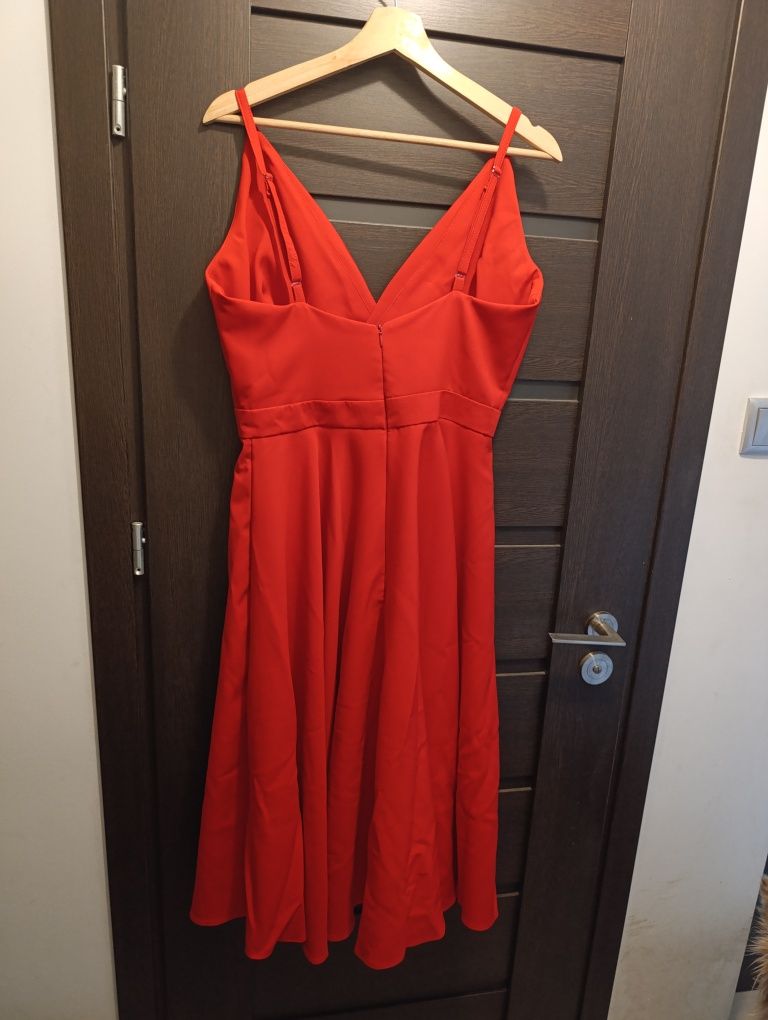 Czerwona sukienka kulunove Elizabeth MIDI XL