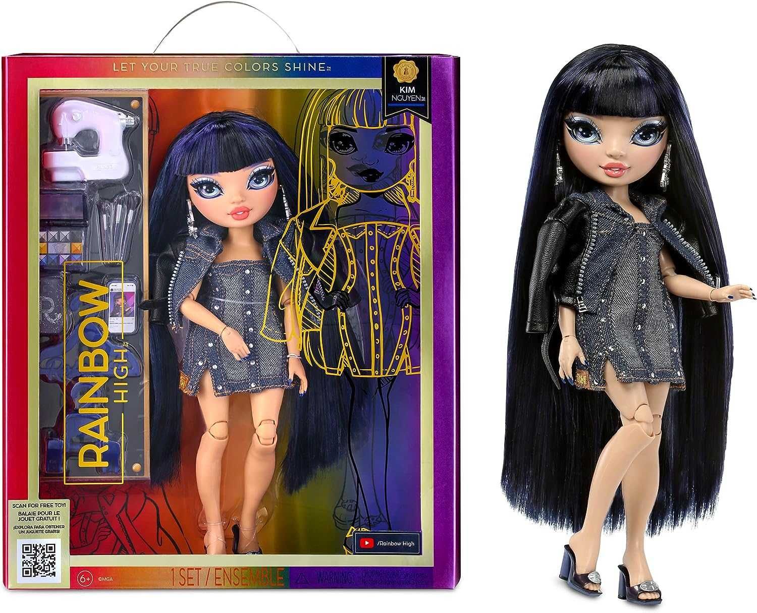 Рейнбоу Хай Ким Нгуен Rainbow High Kim- Denim Blue Fashion Doll 583158