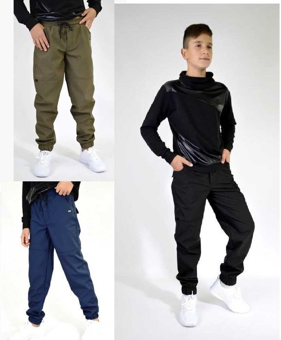 Штани водонепроникні на флісі теплі дитячі для хлопчиків